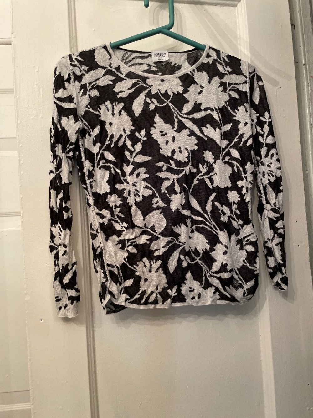 Armani, snagged floral sweater